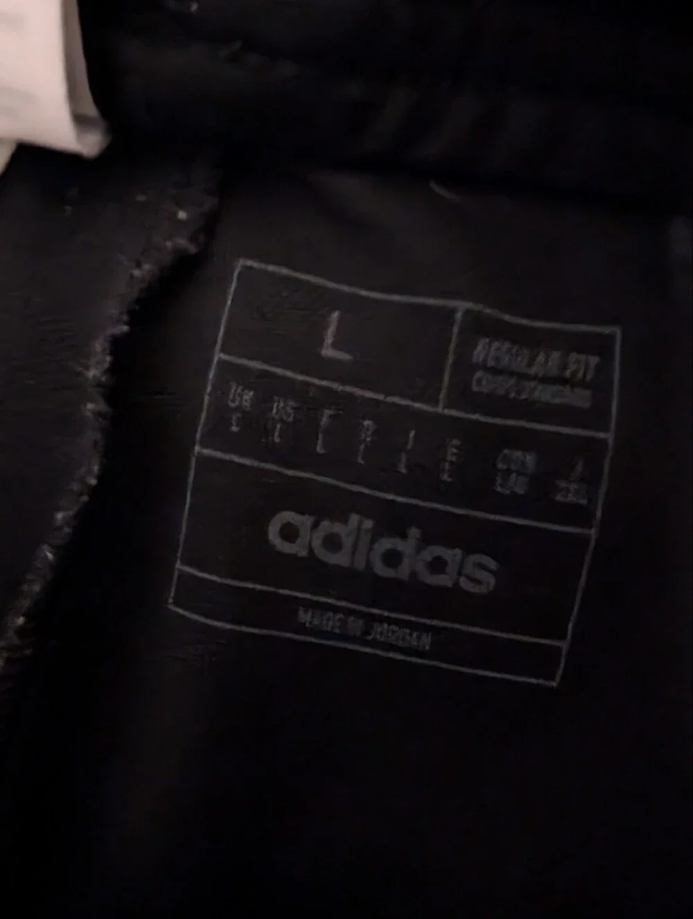 Adidas Black Joggers with White Side Stripes And Zip Pockets, Men's Size Large